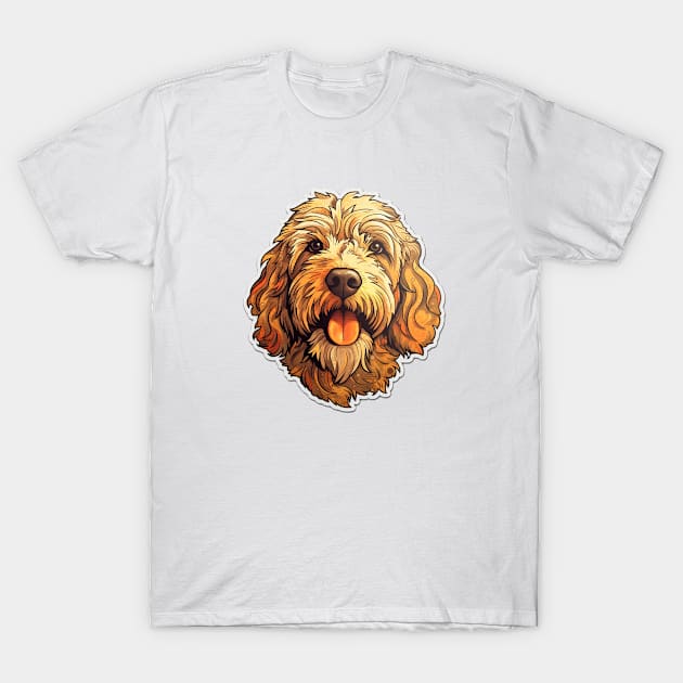 Doodle Delight - Cute Goldendoodle Artwork T-Shirt by InTrendSick